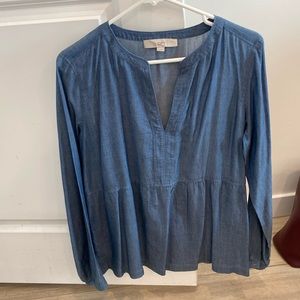 LOFT chambray top